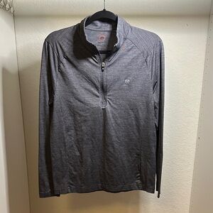 Travis Mathew Heathered Gray Zip Pullover